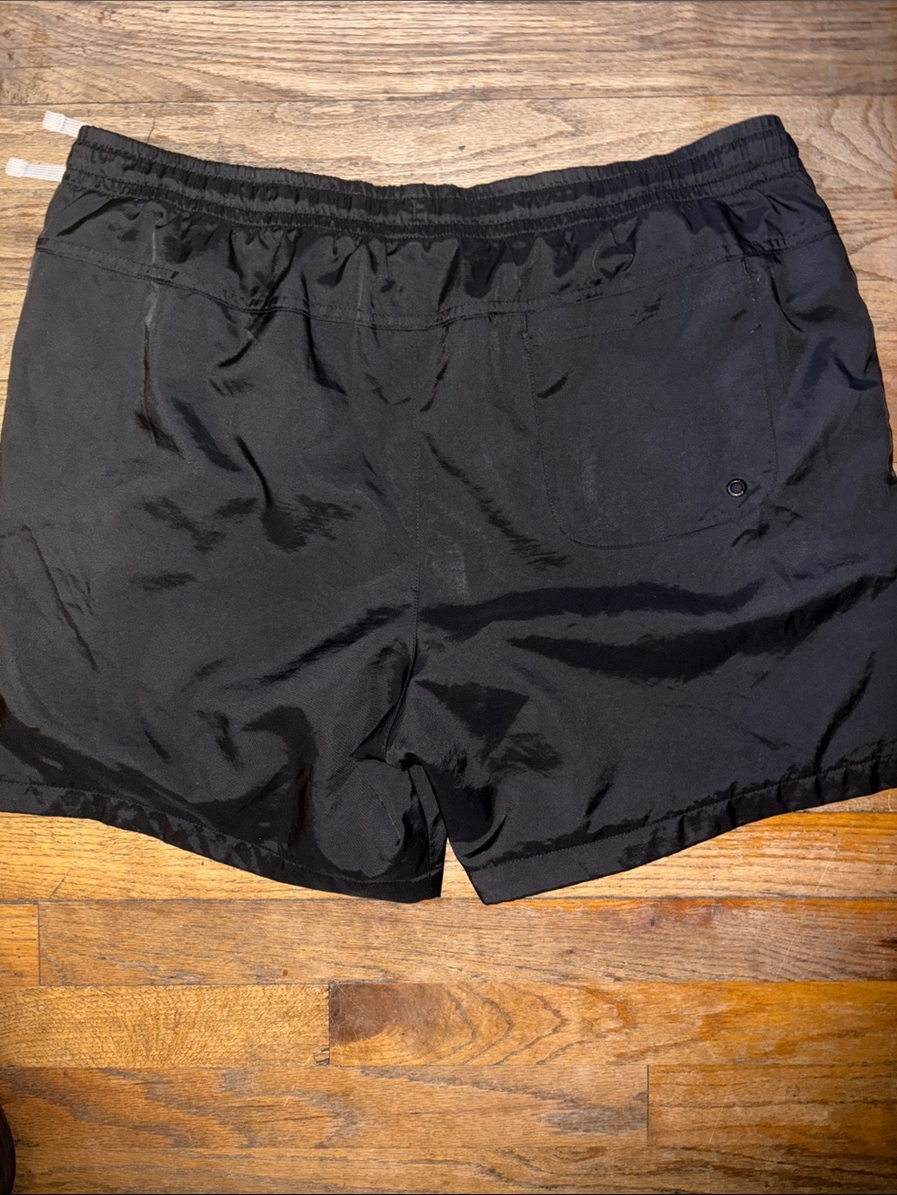Nike Black Athletic Shorts with White Drawstring and Logo - Picture 5 of 5